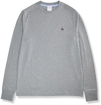 Brooks Brothers Camiseta clássica, 185820 Cinza mesclado/Borgonha